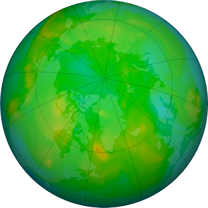 Arctic ozone map for 28 June 2011